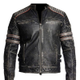 Illustration for article titled Motorbike Stylish Vintage Retro Black Distressed Leather Jacketem/em